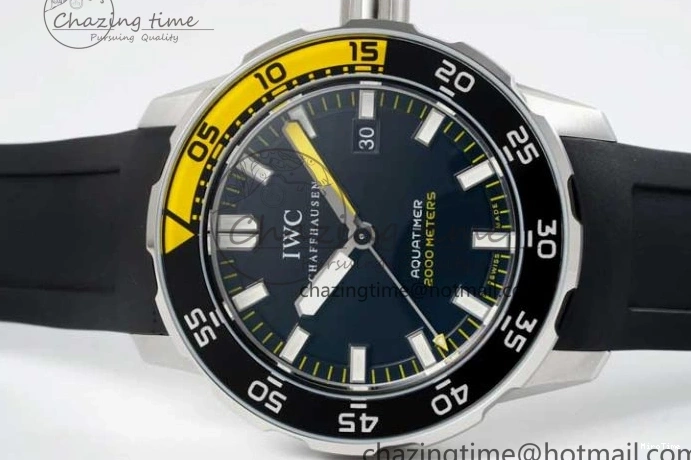 MIROTIME 0815 Bright Aquatimer Automatic SS RSF 1:1 Best Edition Black Yellow Dial on Black Rubber Strap A 7068